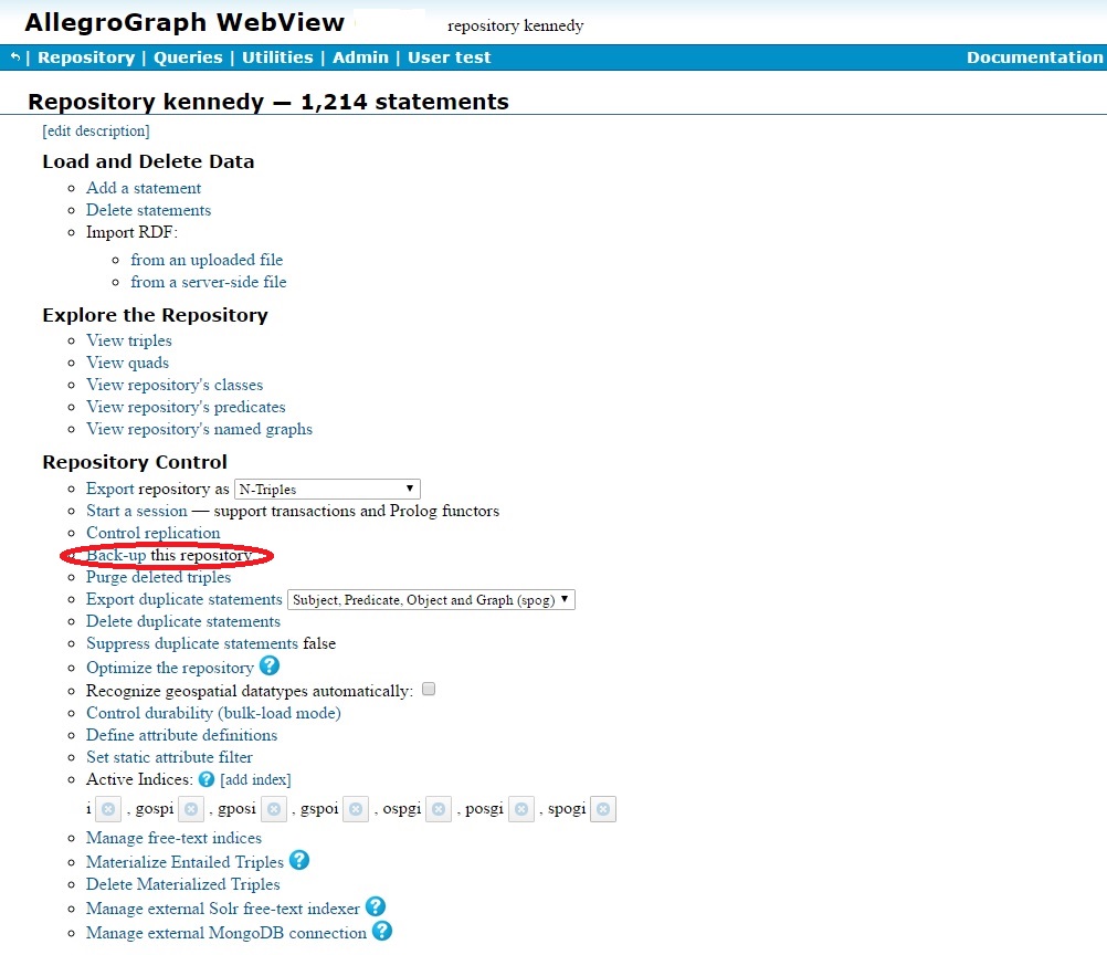 Backing-up a database